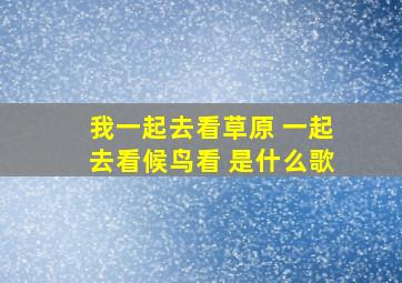 我一起去看草原 一起去看候鸟看 是什么歌